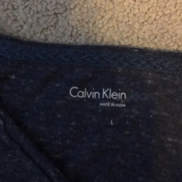 Men’s Calvin Klein Jeans T-Shirt Blue Large - Picture 2 of 3